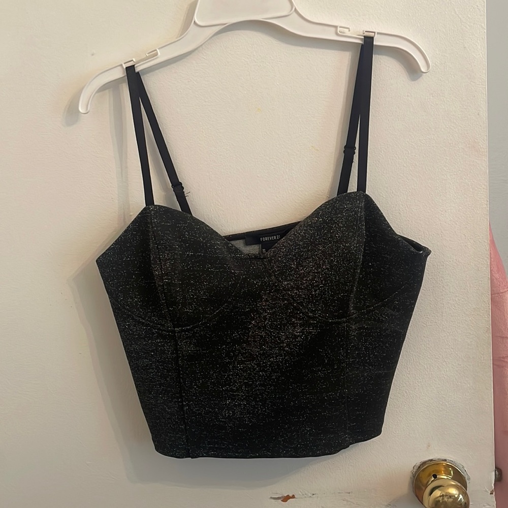 Black Sparkle Tank Top